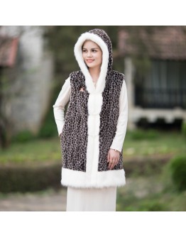 純素皮草 連帽長背心 毛毛背心 守護天使 量身訂做 F8241【Celestial Cloud】