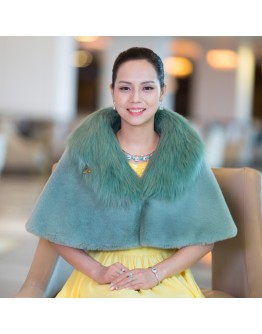 純素皮草 披肩 貴婦披肩 神聖恩典 量身訂做 F8812【Celestial Cloud】