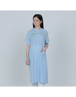 純素標語 連身裙 棉麻 連帽 通往天堂之路 有現貨 A1525【Celestial Cloud】