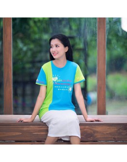 純素標語 拼接T-shirt 持純素更加精力充沛！有現貨 A3029【Celestial Cloud】