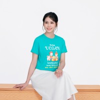 純素標語 天然 永續 減碳 鳳梨纖維 短袖 女款 T恤 涼爽 親膚 有現貨 B1001【Celestial Cloud】