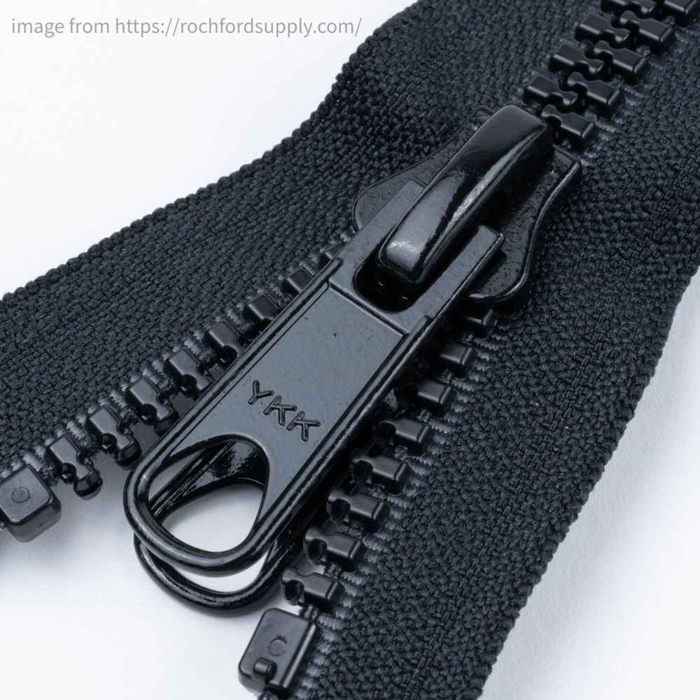 正品YKK拉鍊通常會刻有「YKK」字樣