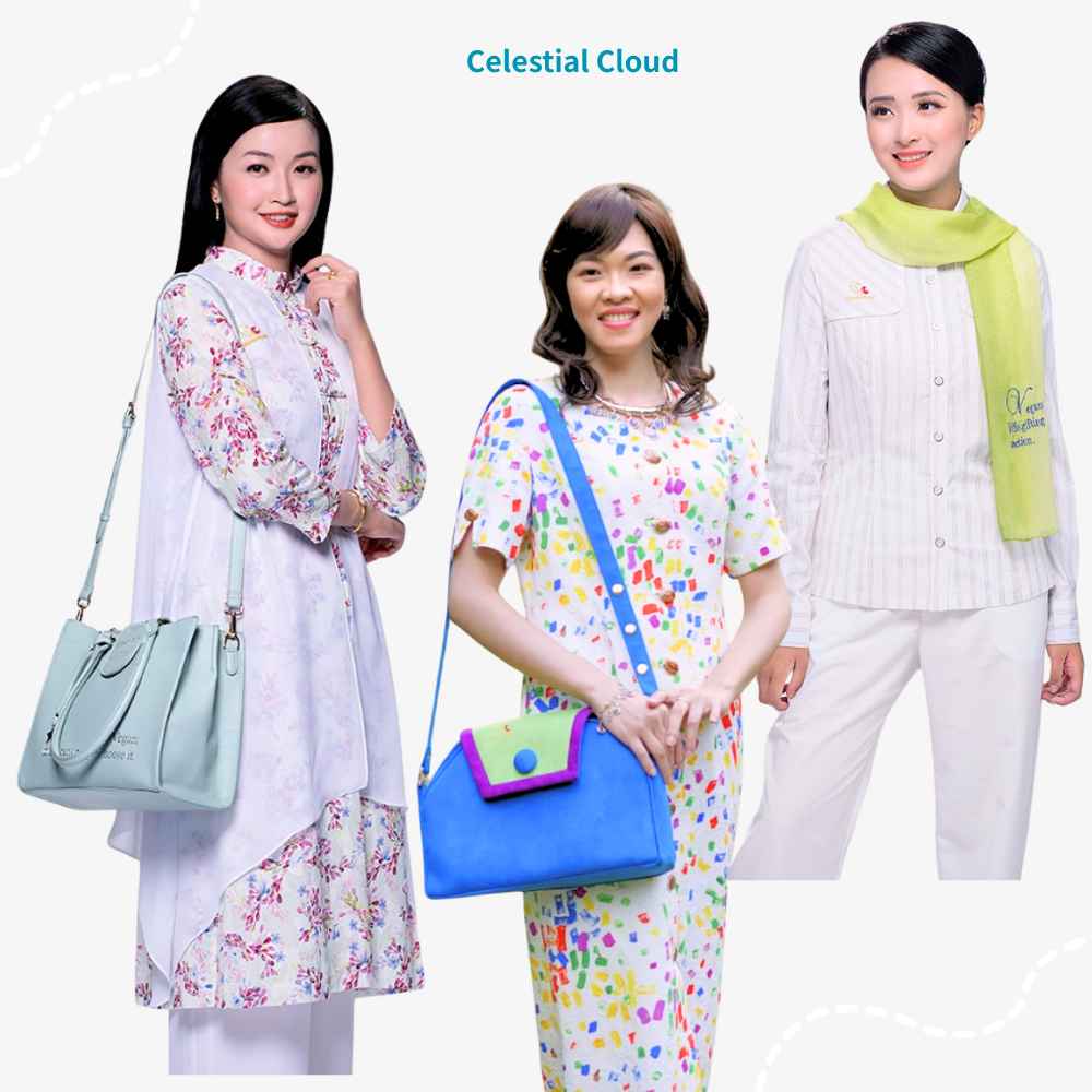 選擇自然色西裝或裙裝，襯衫可搭配柔和色彩，鞋子選擇純素皮革款式，包包以簡約線條為主。