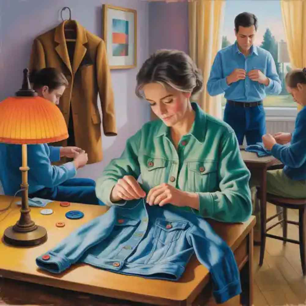 有些心理療癒課程會邀請學員縫製或更換鈕扣，這樣的「動手修復」能讓人感受：「我有能力讓生活恢復完整」的正向暗示。