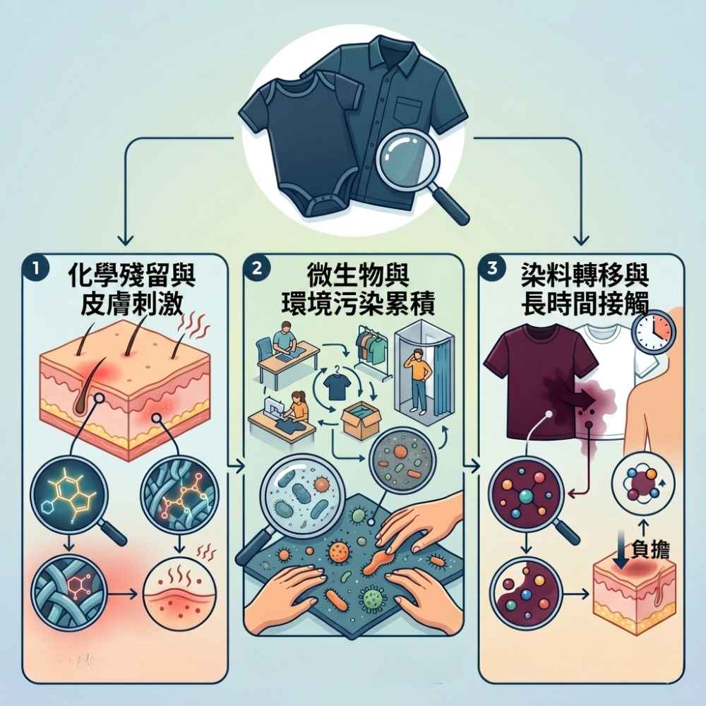 新衣服不清洗的潛在風險