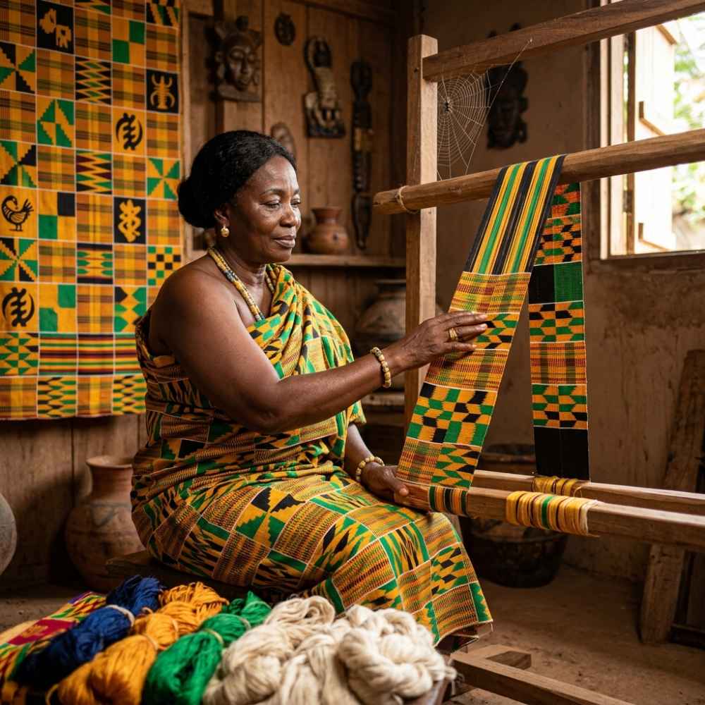非洲肯特布（Kente）：編織進布料的諺語與地位