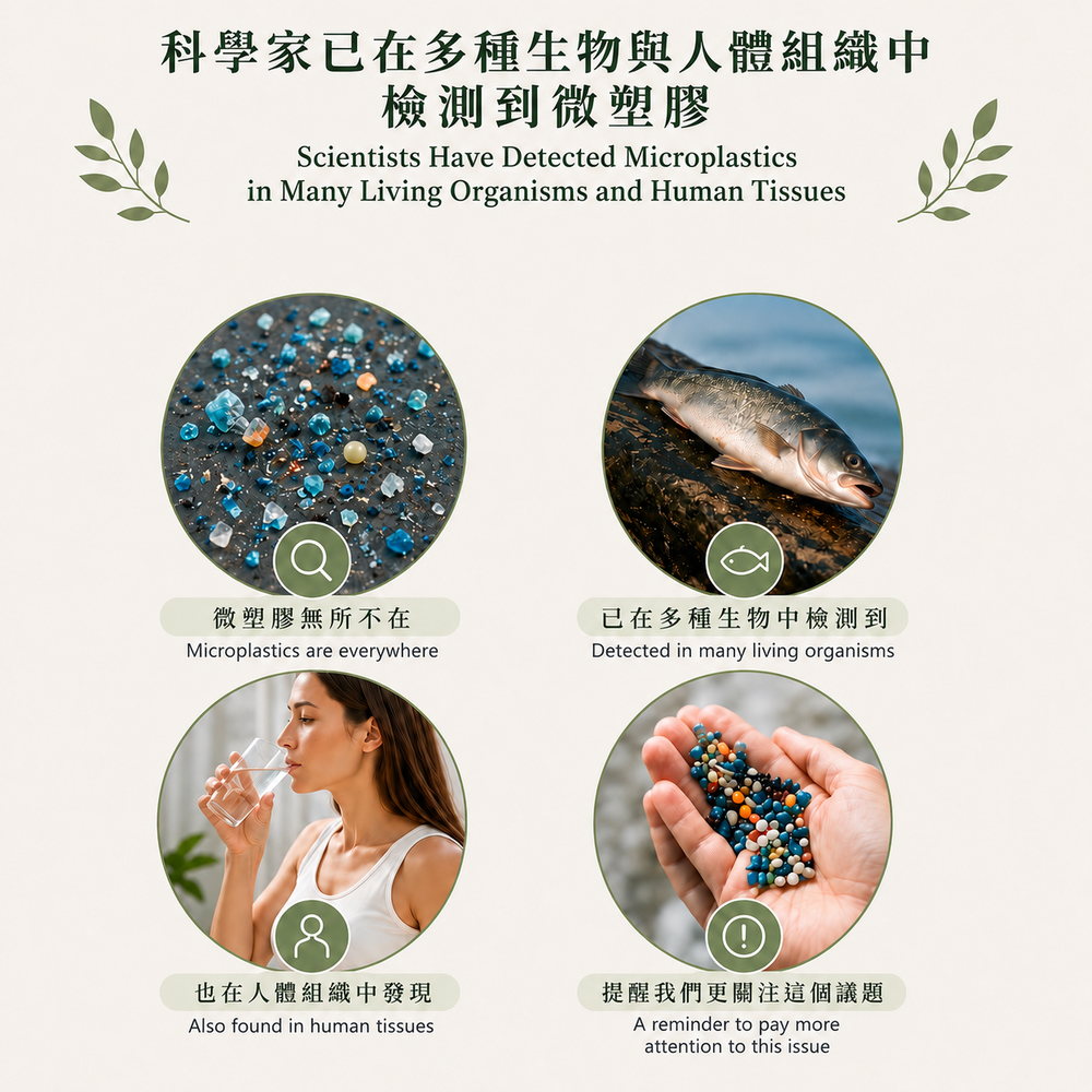 人類確實可能透過飲食、飲水及空氣等途徑接觸微塑膠。