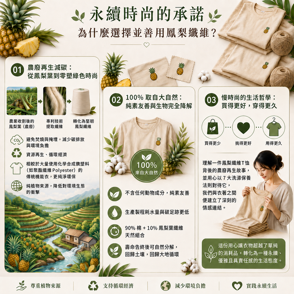 永續時尚的承諾：為什麼選擇並善用鳳梨纖維？