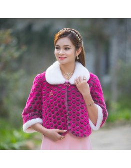 Vegan Fur Coat "Loving Connection" Customized Product F8338【Celestial Cloud】