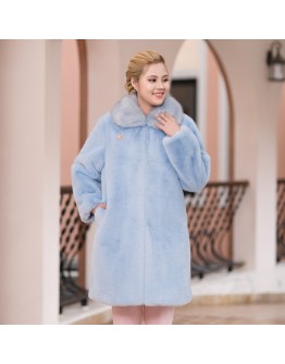 Vegan Fur Coat "Spiritual Upliftment" Customized Product F8362【Celestial Cloud】 