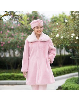 Vegan Fur Coat "Treasure of Cosmos" Customized Product F8363【Celestial Cloud】