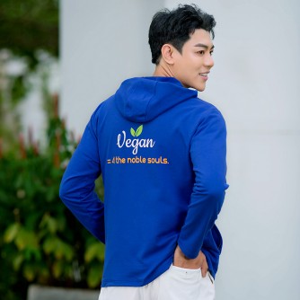 Vegan Slogan "Vegan lifestyle" Hooded Casual Jacket A2352 