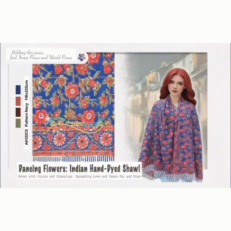 Vegan Slogan India Hand Block Printed Spring & Summer Quan Yin Cotton Cloth A6132【Celestial Cloud】