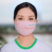 B6404 Vegan lifestyle = way 2 go! Vegan: 4 the brave! (Antibacterial Mask B)