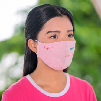 B6404 Vegan lifestyle = way 2 go! Vegan: 4 the brave! (Antibacterial Mask B)