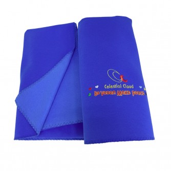 Vegan Slogan Soft & Warm Fleece Blanket / Quan Yin Cloth N6154【Celestial Cloud】