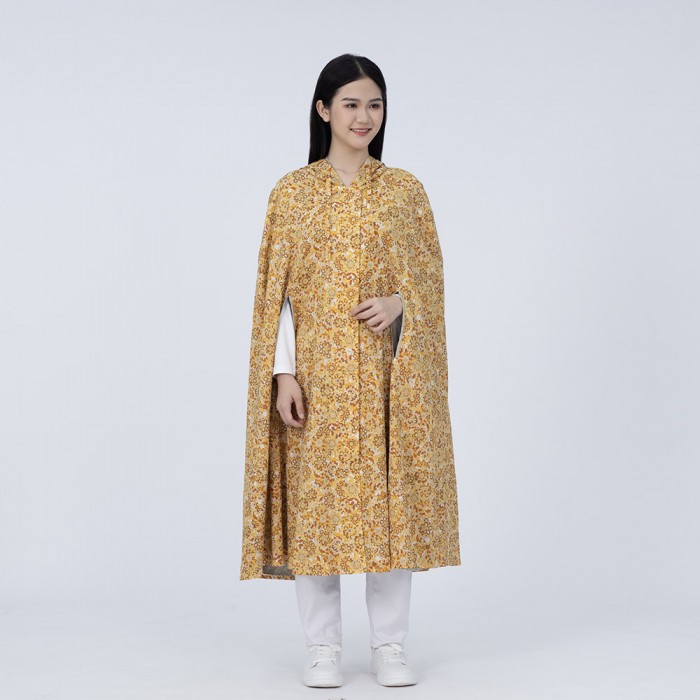 E1301 EMF Protection Women's Cloak (Orange Pattern)