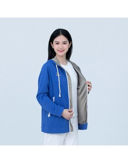 EMF Protection Unisex Hooded Jacket (Royal Blue) E3303【Celestial Cloud】