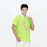 Vegan Slogan Unisex Organic Cotton Unisex Short-sleeved Hoodie B3002【Celestial Cloud】