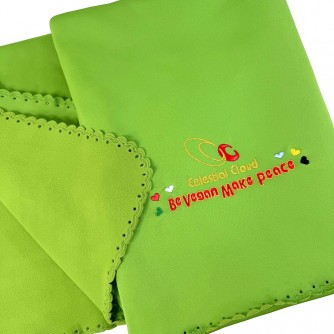 Vegan Slogan Soft & Warm  Fleece Blanket / Quan Yin Cloth A6167 