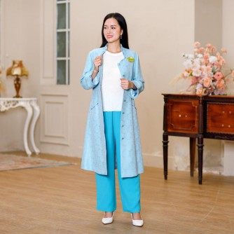 V0657 Autumn and Winter Trousers "Sky-blue"