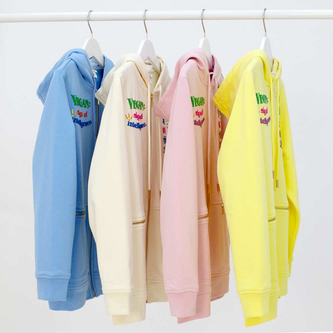 Vegan Slogan Comfy Cotton Hooded Jacket Torthbearer B1351【Celestial Cloud】