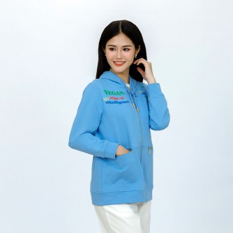 Vegan Slogan Comfy Cotton Hooded Jacket Torthbearer B1351【Celestial Cloud】