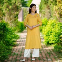 Vegan Slogan Elegant Beaded Cotton Tunic Dress B1506【Celestial Cloud】