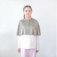 EMF Protection Kid's Detachable Hooded Short Shoulder Cover (Custom-made) E4801【Celestial Cloud】