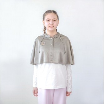 EMF Protection Kid's Detachable Hooded Short Shoulder Cover (Custom-made) E4801【Celestial Cloud】