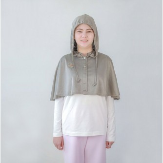 EMF Protection Kid's Detachable Hooded Short Shoulder Cover (Custom-made) E4801【Celestial Cloud】