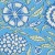 Blue-Green Floral Print