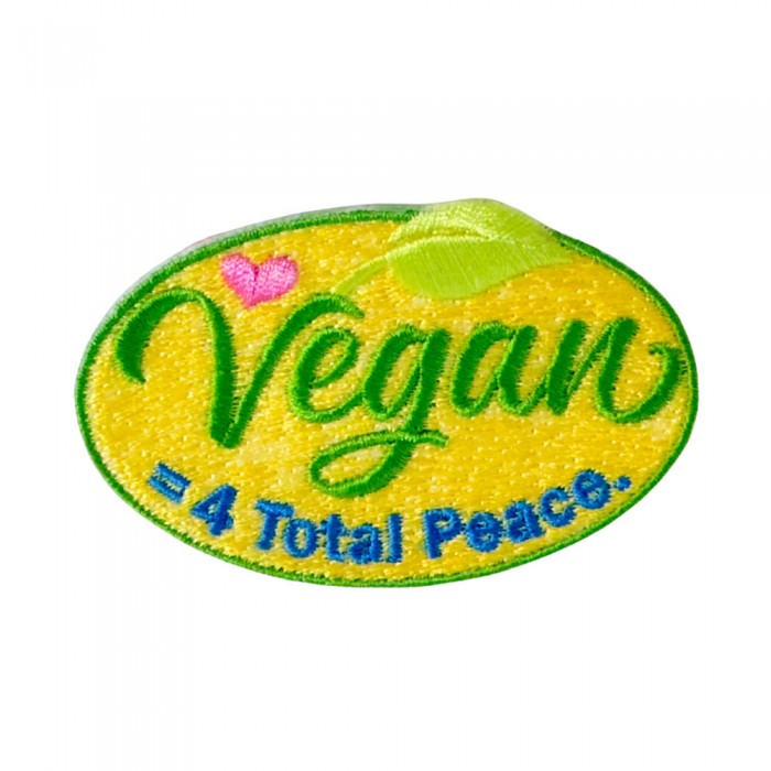 P6003 Vegan Slogan Patch - Total Peace 