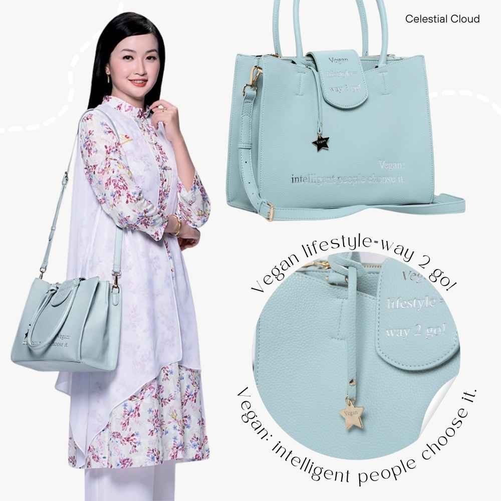 Celestial Cloud uses 100% eco-friendly PU leather in its fashion bags.