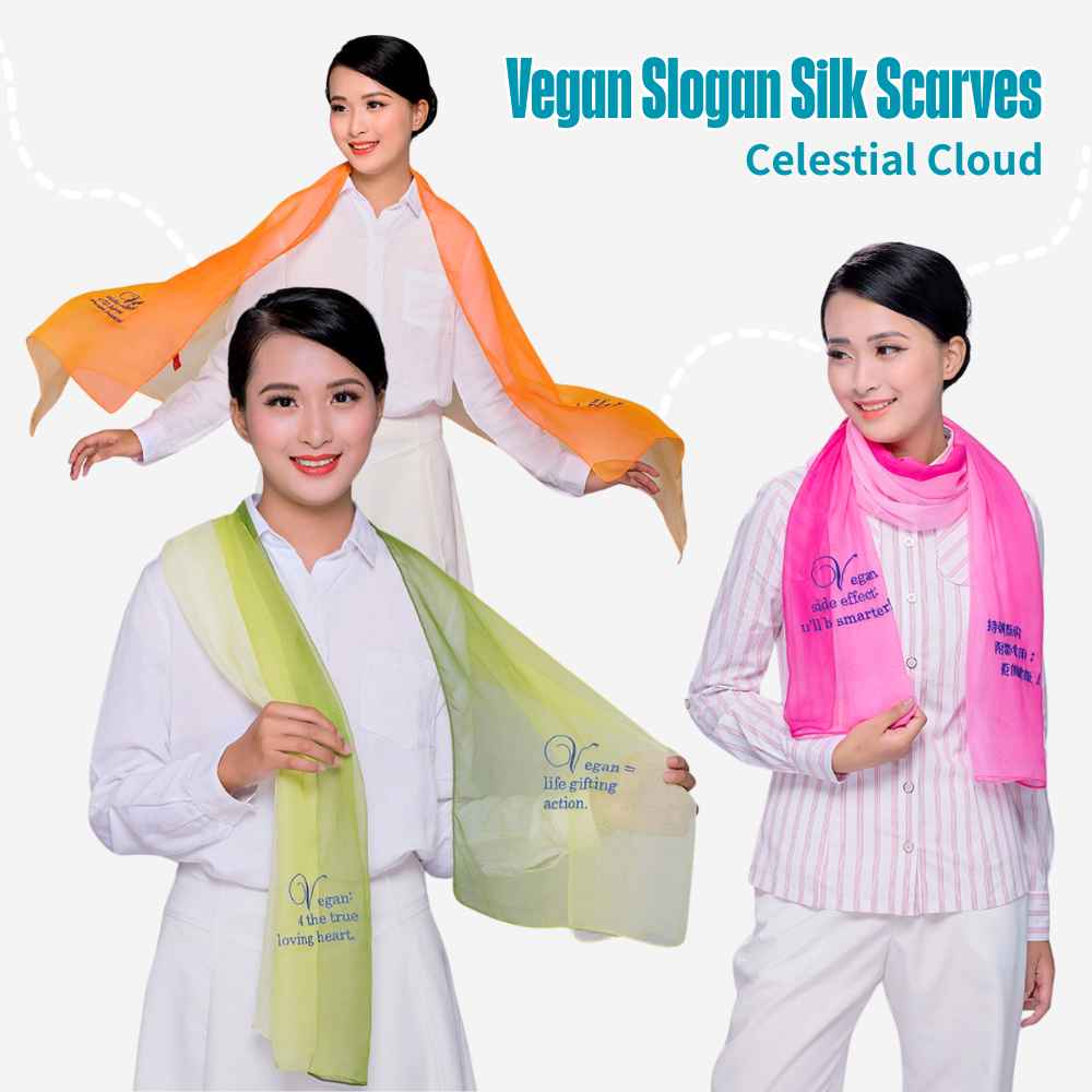 The vegan silk scarves from Celestial Cloud are lightweight and skin-friendly, making them a perfect choice for office wear.