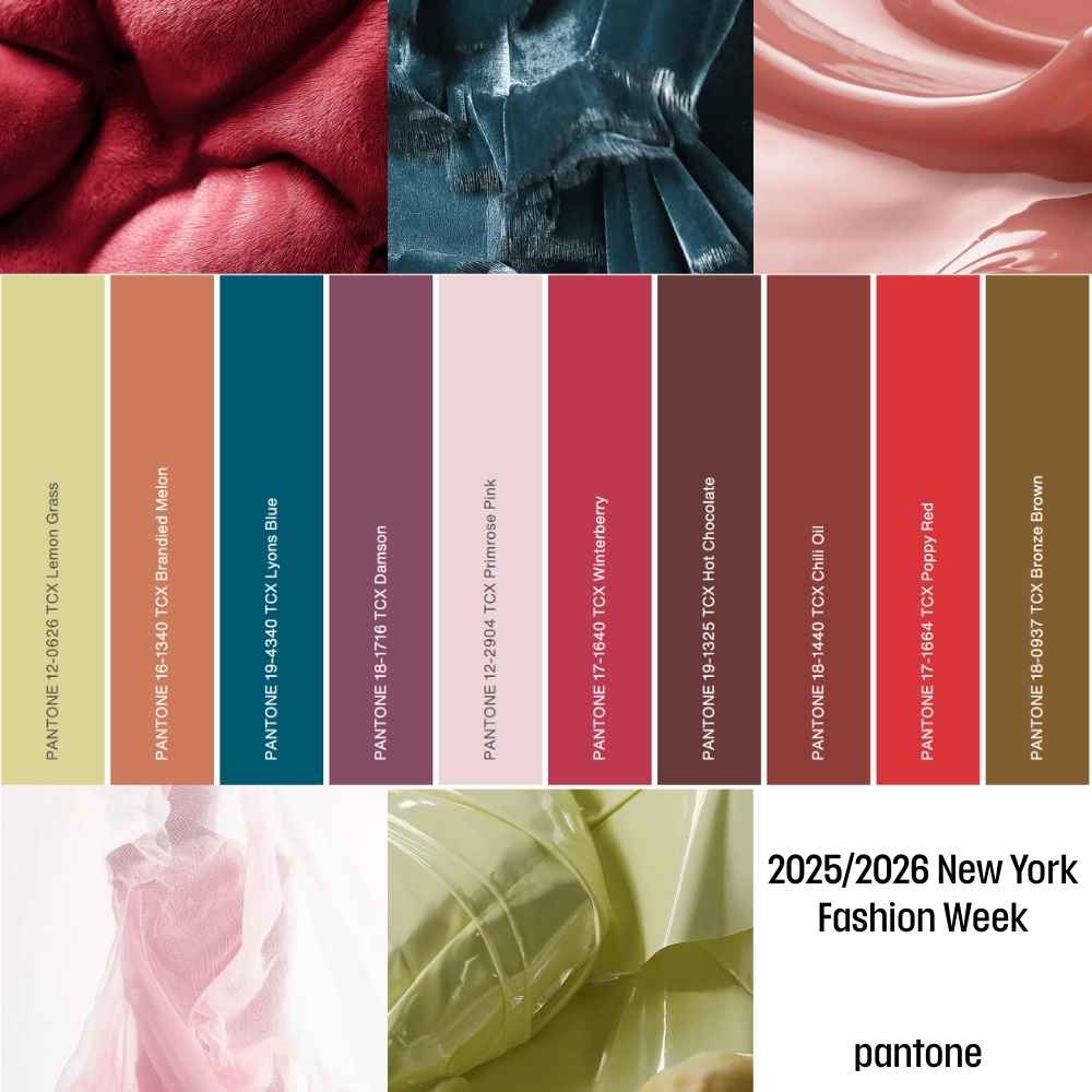 The palette released by the Pantone Color Institute at NYFW features a blend of classic and experimental shades, such as the warm yellow-green of Lemon Grass and the balanced calmness of the Winter Blues.