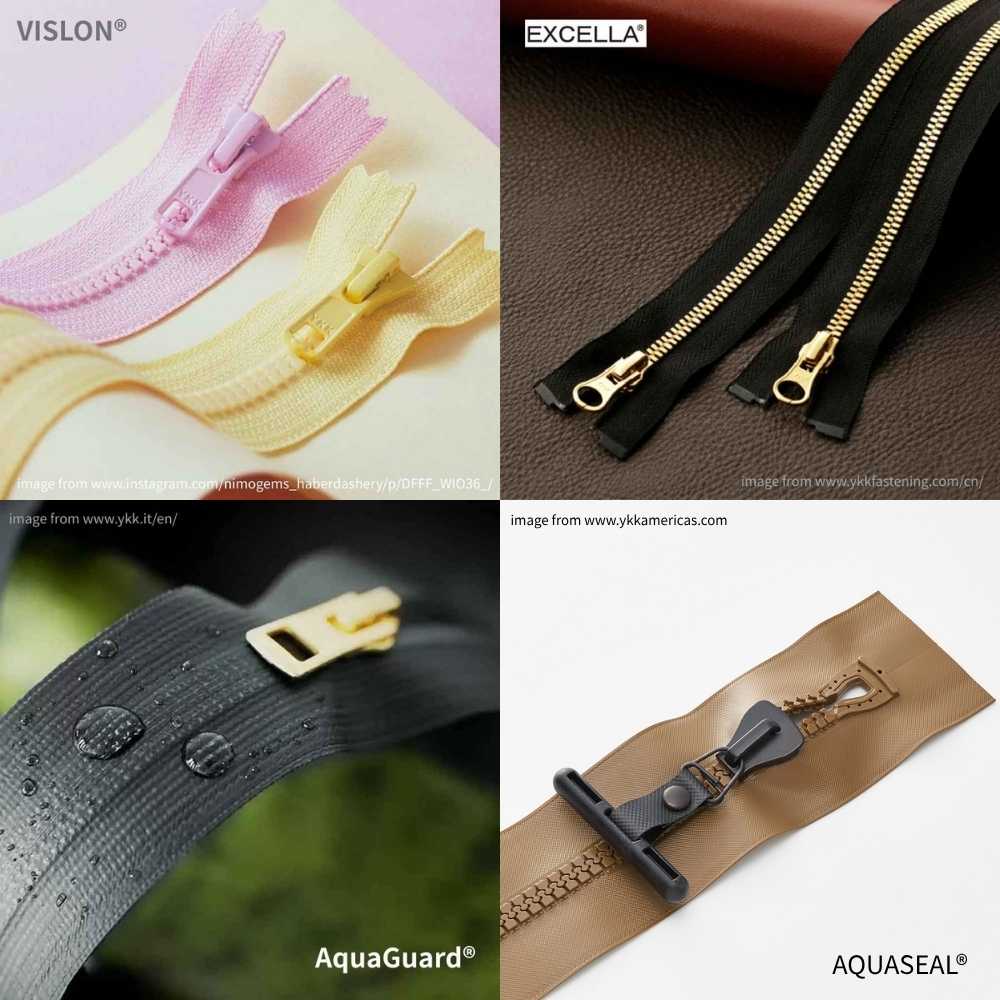 Different YKK Zipper Types and Their Applications