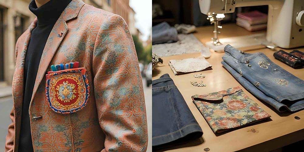 Try modifying or adding pockets to old clothes!