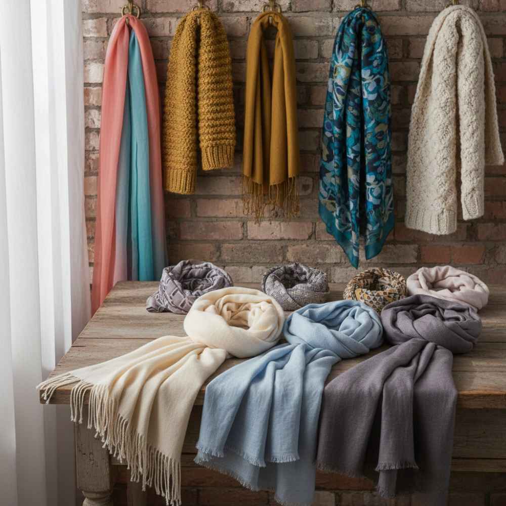 The material and length of a scarf determine its layering potential.