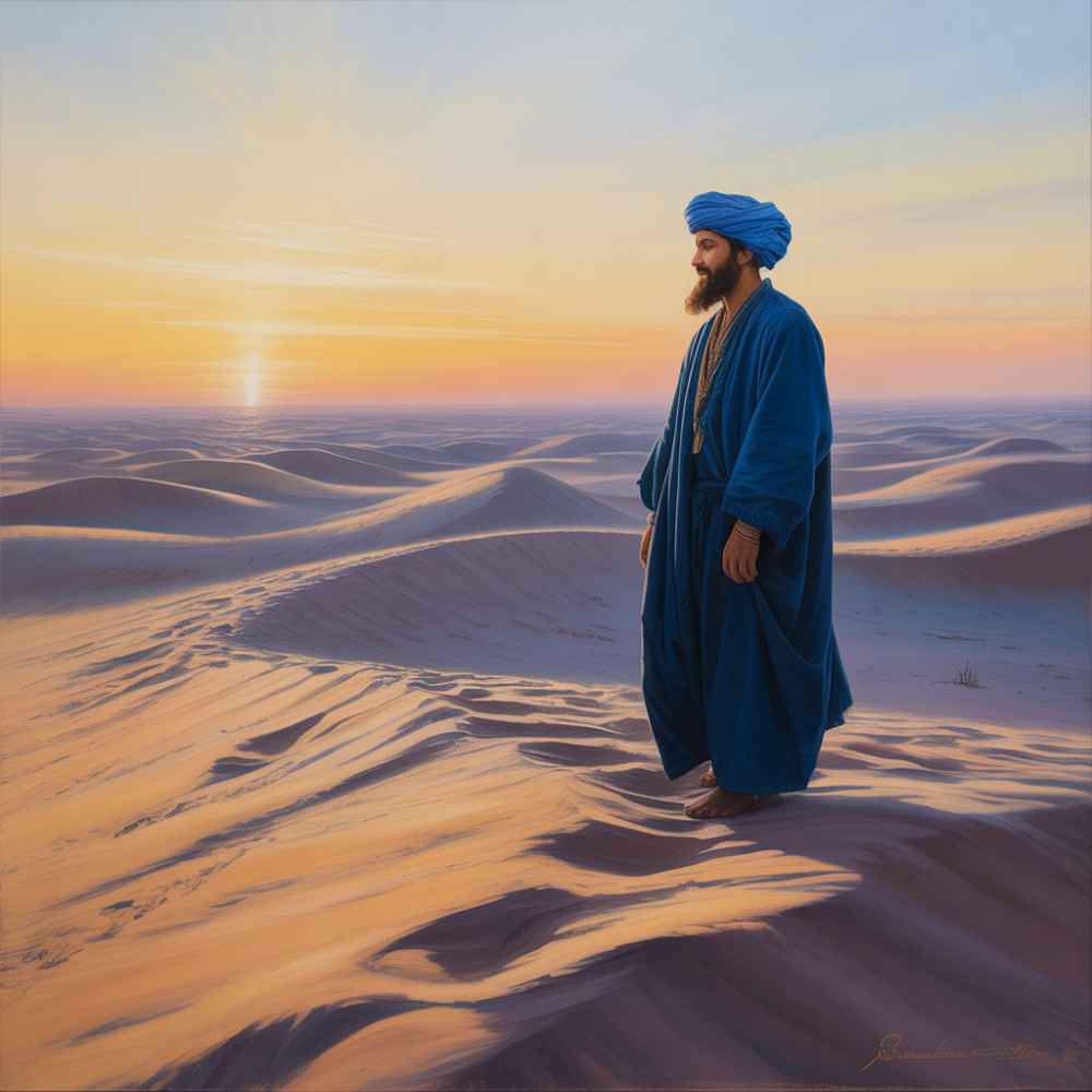 Traditional Berber robes are dyed with cotton and plant-based indigo.