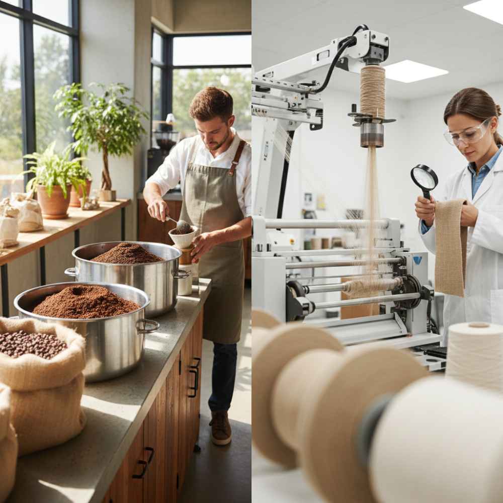 Coffee ground recycled fiber is often regarded as a representative material for sustainable fashion and a vital choice for brands implementing ESG (Environmental, Social, and Governance) strategies.