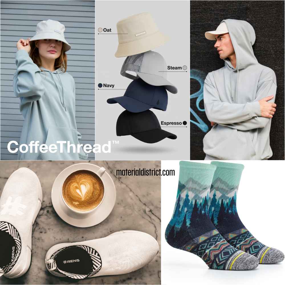The porous structure of coffee ground fiber is particularly effective at odor adsorption, making it most valuable in intimate apparel and accessories.