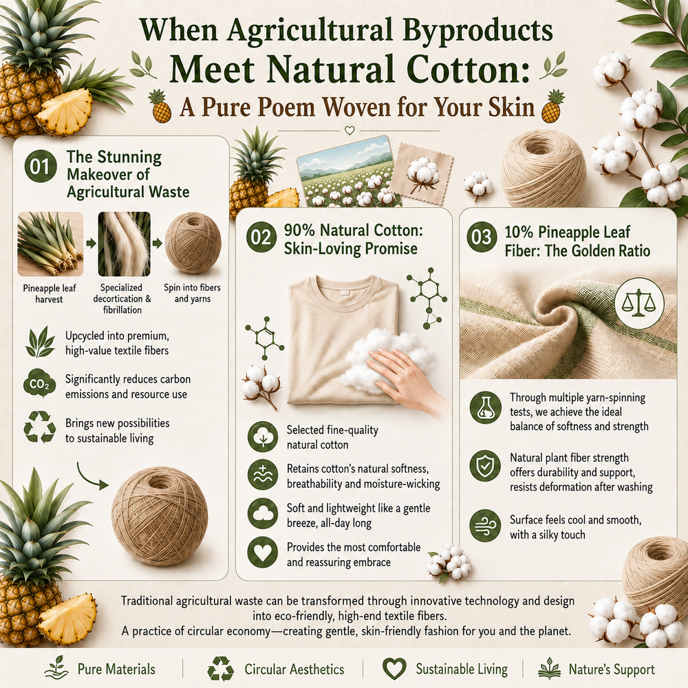 When Agricultural By-products Meet Natural Cotton: Weaving a Pure and Gentle Experience for the Skin